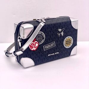 Michael Kors Jeanie Small Embellished Signature Logo Crossbody Bag Black